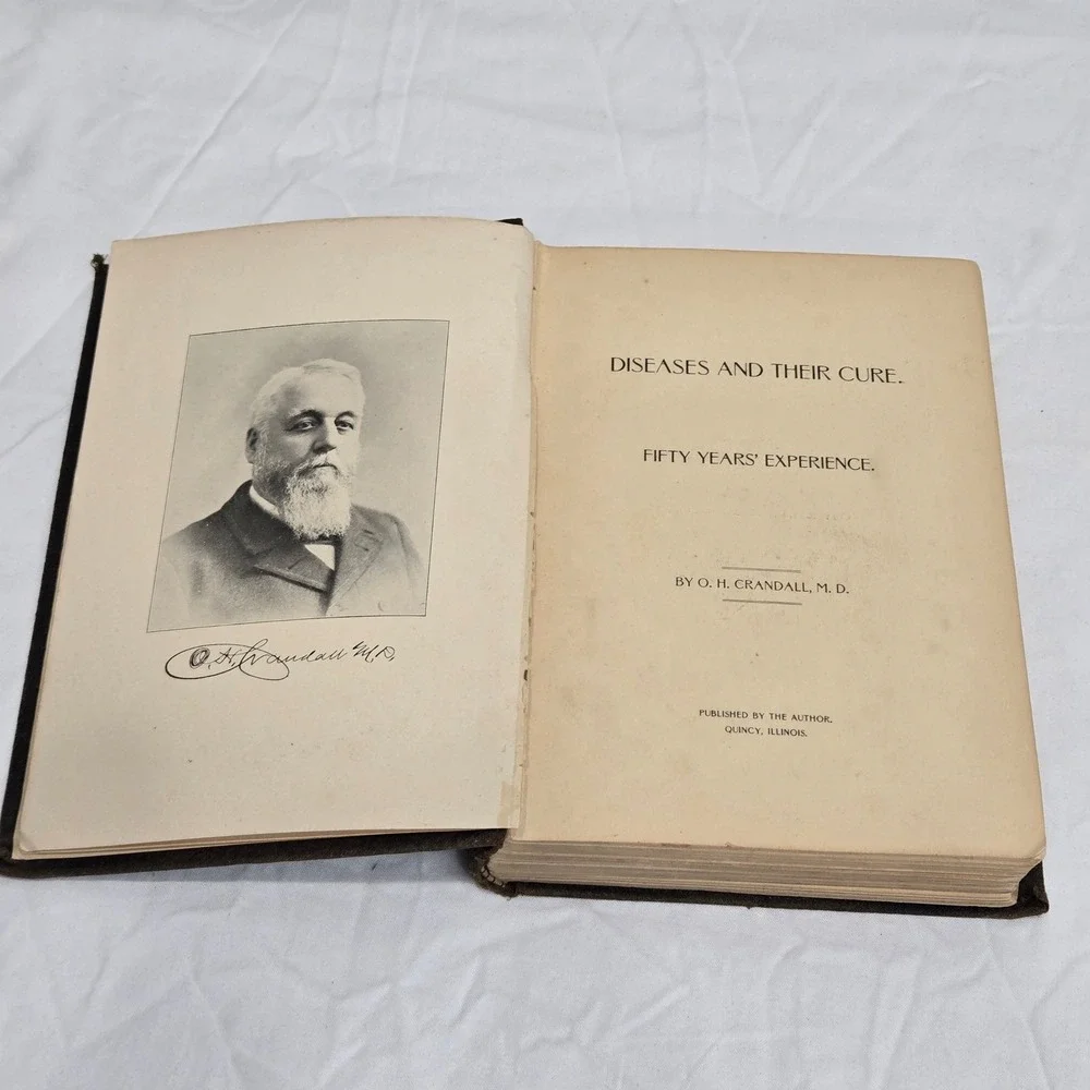 1898 Diseases Their Cure O. H. Crandall MD Fifty Years Experience Medical Book